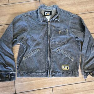 Vintage Rare CAT (Caterpillar) Men's Denim Jacket Size L
